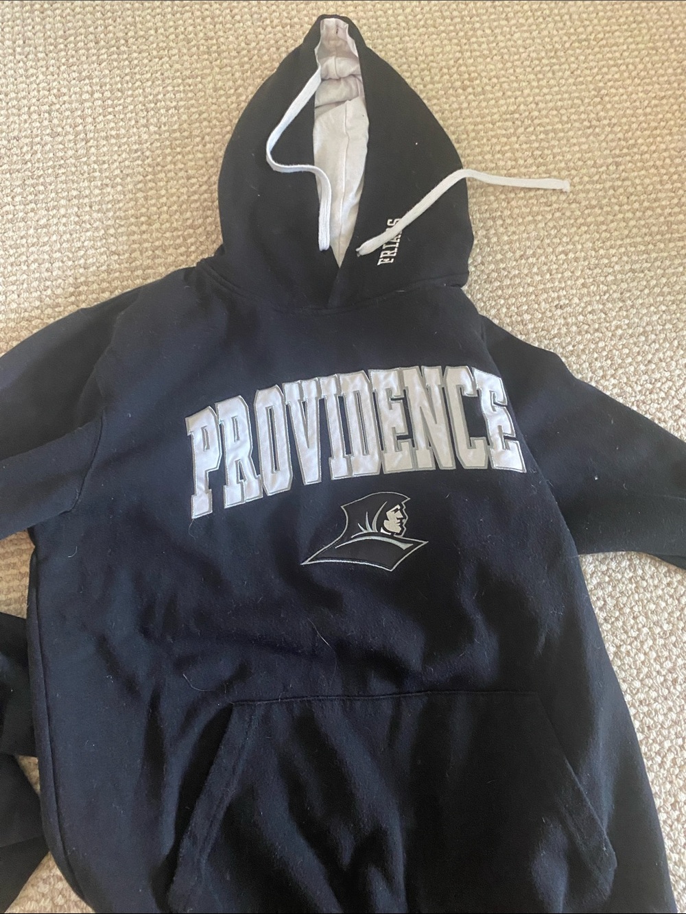 Colosseum Navy Providence Pullover Hoodie with White Accent